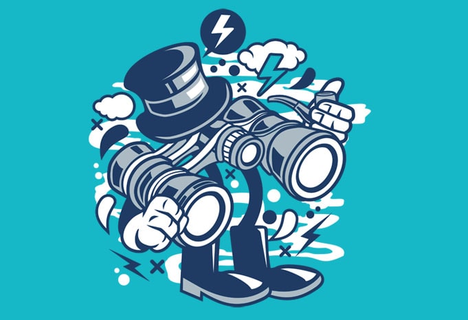 Graphic t. Binocular t Shirt. Graphic t Shirt Design PNG.