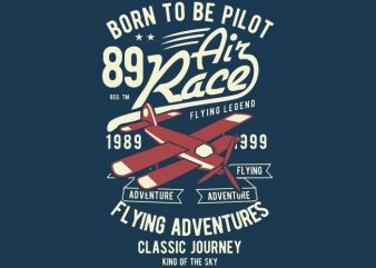 Born To Be Pilot t shirt design