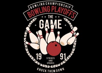 Bowling Playoffs Tshirt Design