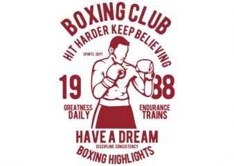 Boxing Club Tshirt Design