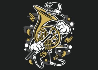 Brittish Horn graphic t-shirt design