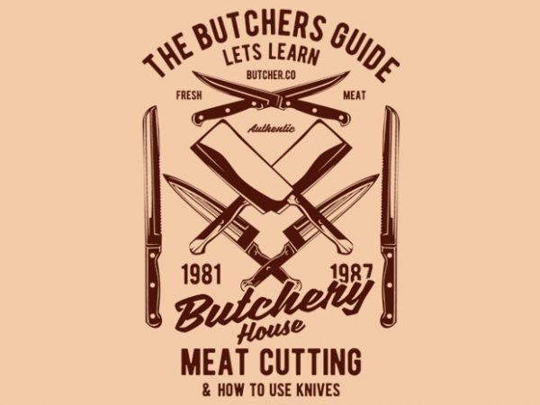 Butchery house tshirt design