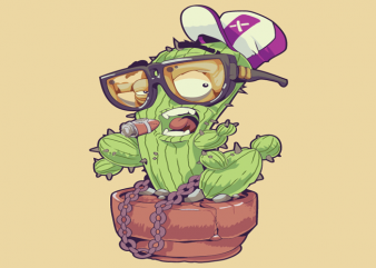 Cactus with Glasses tshirt design