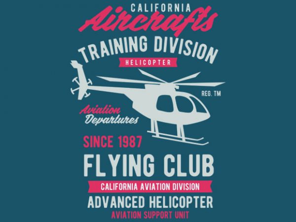 California aircrafts tshirt design