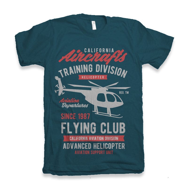 California Aircrafts Tshirt Design tshirt design for sale