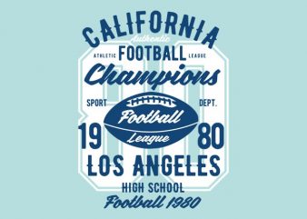 California Football League Tshirt Design