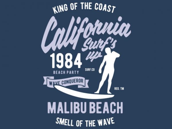 California surfs up tshirt design