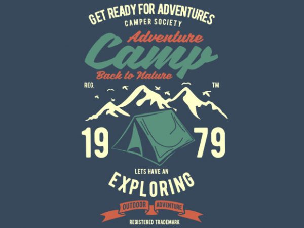 Camp adventure tshirt design