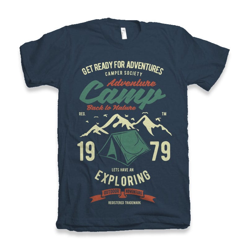 Camp Adventure Tshirt design tshirt-factory.com