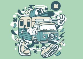 Camper Van graphic t-shirt design