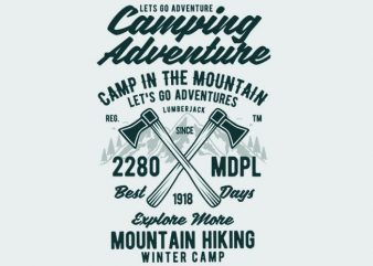 Camping Adventure Tshirt Design