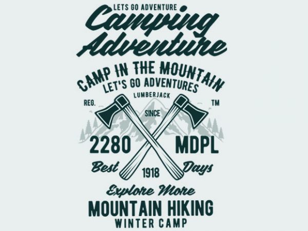 Camping adventure tshirt design