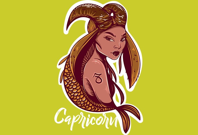 Capricorn vector shirt designs