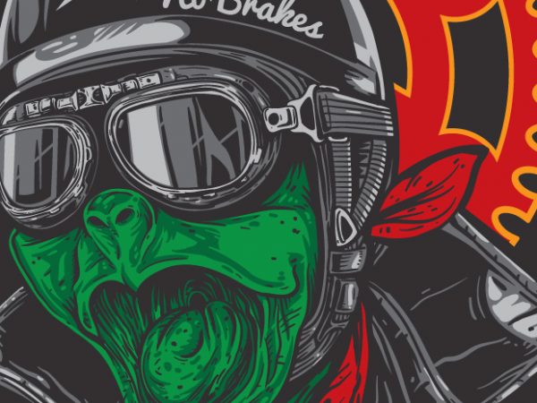 Captain fast – turtle biker print ready vector t shirt design