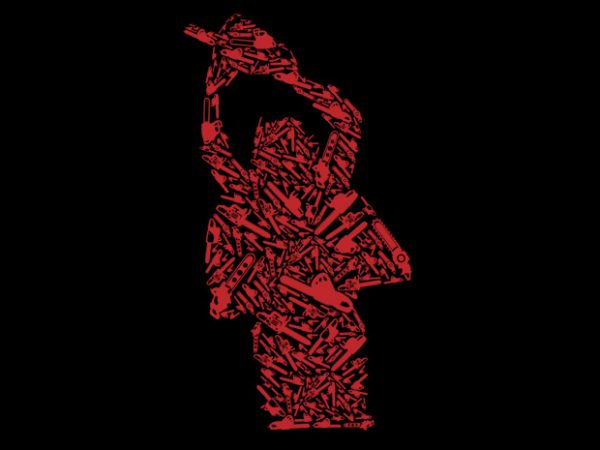 Chainsaw graphic t-shirt design