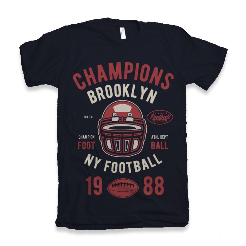 Champions Brookyn Football tshirt design tshirt factory