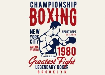 Championship Boxing tshirt design