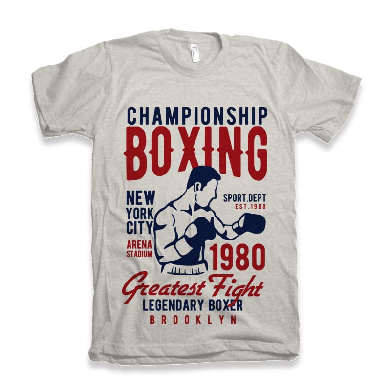 Championship Boxing tshirt design vector shirt designs