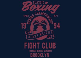 Classic Boxing T-shirt design