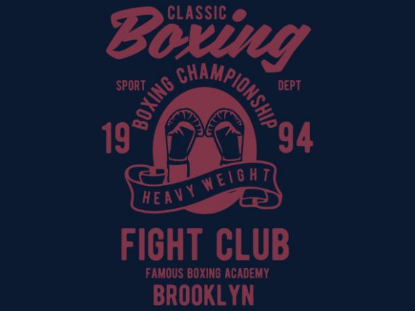 Classic boxing t-shirt design