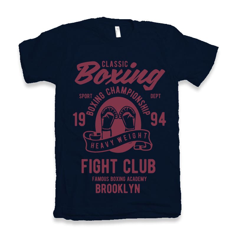 Classic Boxing T-shirt design vector shirt designs