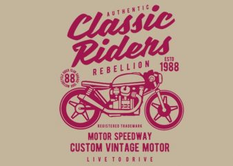Classic Riders tshirt design