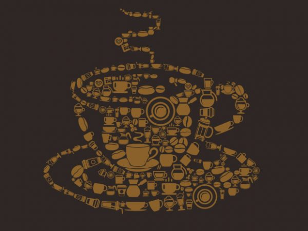 Coffee vector t shirt design artwork