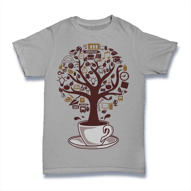 Coffee Tree t shirt designs for printful