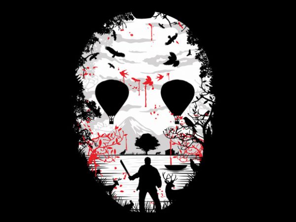 Crystal lake vector t-shirt design for commercial use