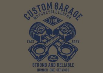 Custom Garage Tshirt design