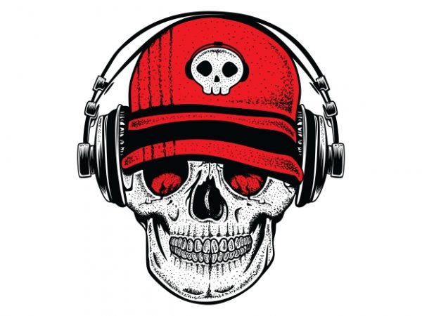 DJ Skull2 buy t shirt design for commercial use