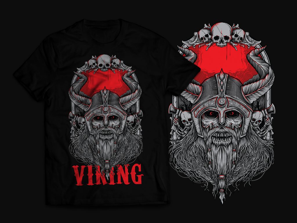 Viking v2 T-Shirt Design t shirt designs for printify