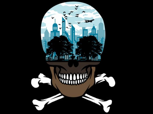 Death city vector t shirt design artwork