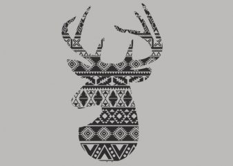 Deer 1 tshirt design vector