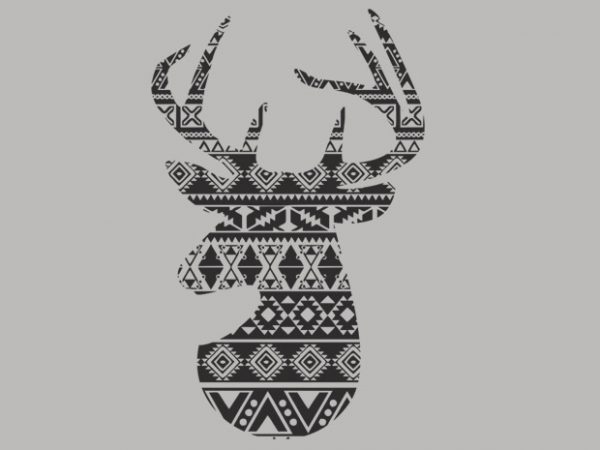 Deer 1 tshirt design vector