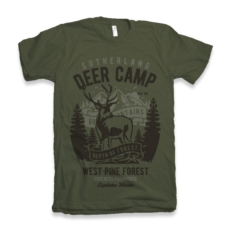 Deer Camp vector t shirt design t shirt design png