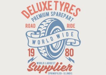 Deluxe Tyres t-shirt design