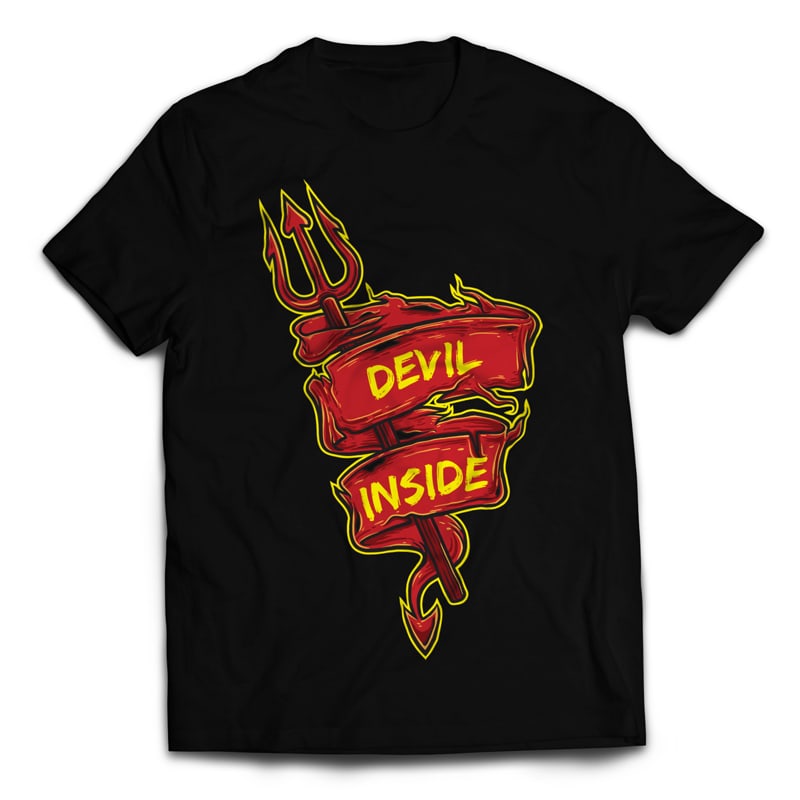 Devil Inside t shirt designs for printify