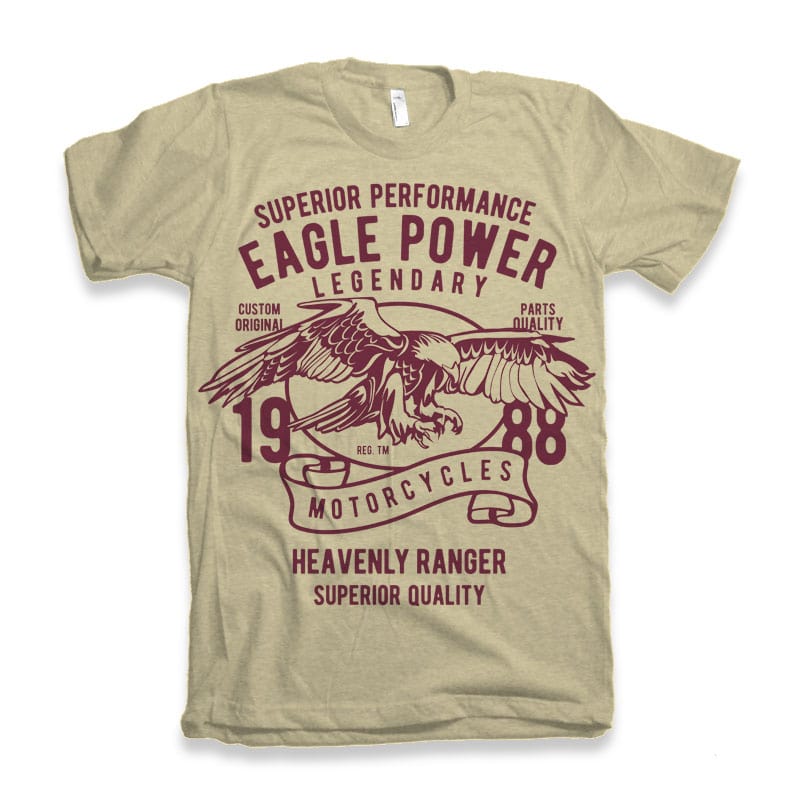 Eagle Power vector tshirt design tshirt designs for merch by amazon