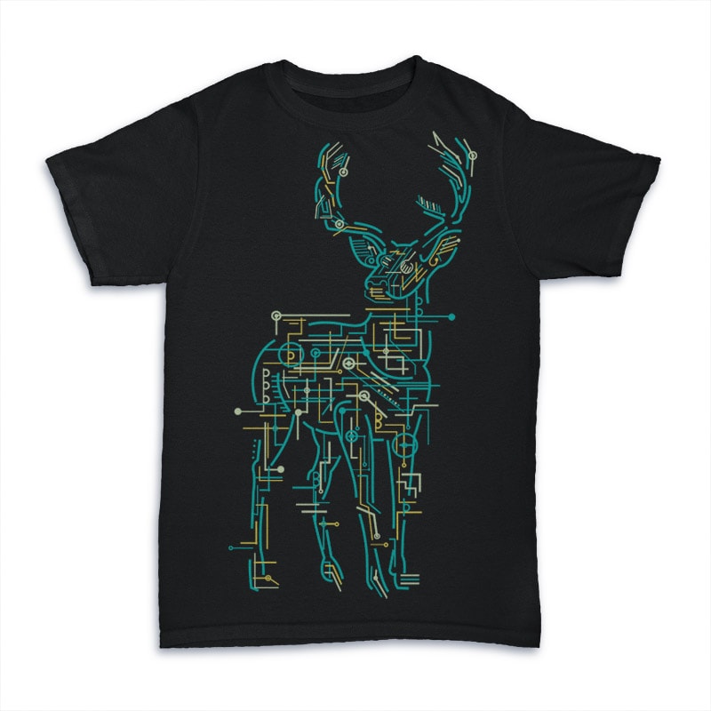 Electric Deer buy tshirt design