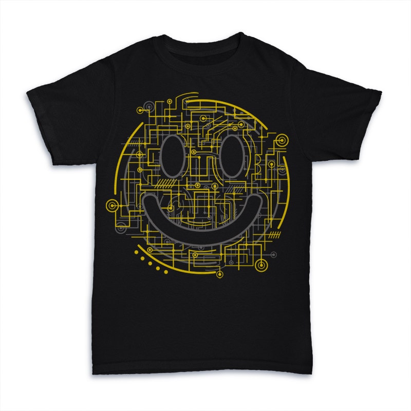 Electric Smiley buy t shirt designs artwork