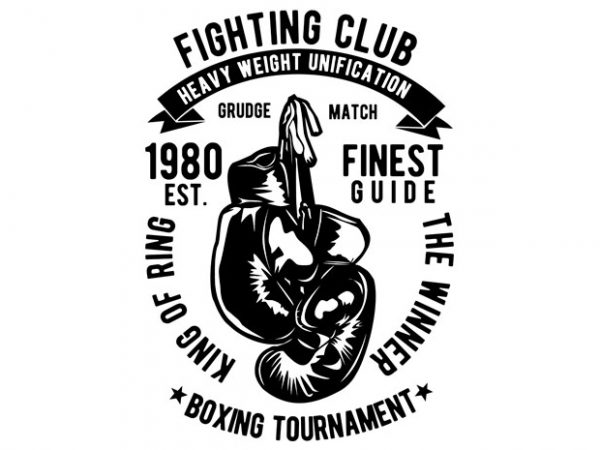 Fighting Club print ready vector t shirt design Fighting Club print ready vector t shirt design