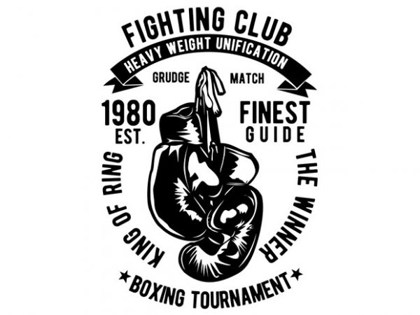 Fighting club print ready vector t shirt design