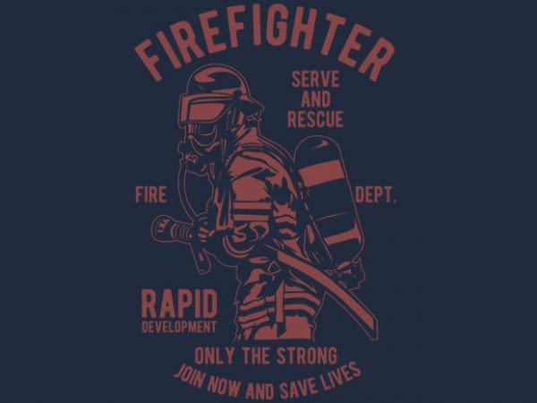 Firefighter dept tshirt design