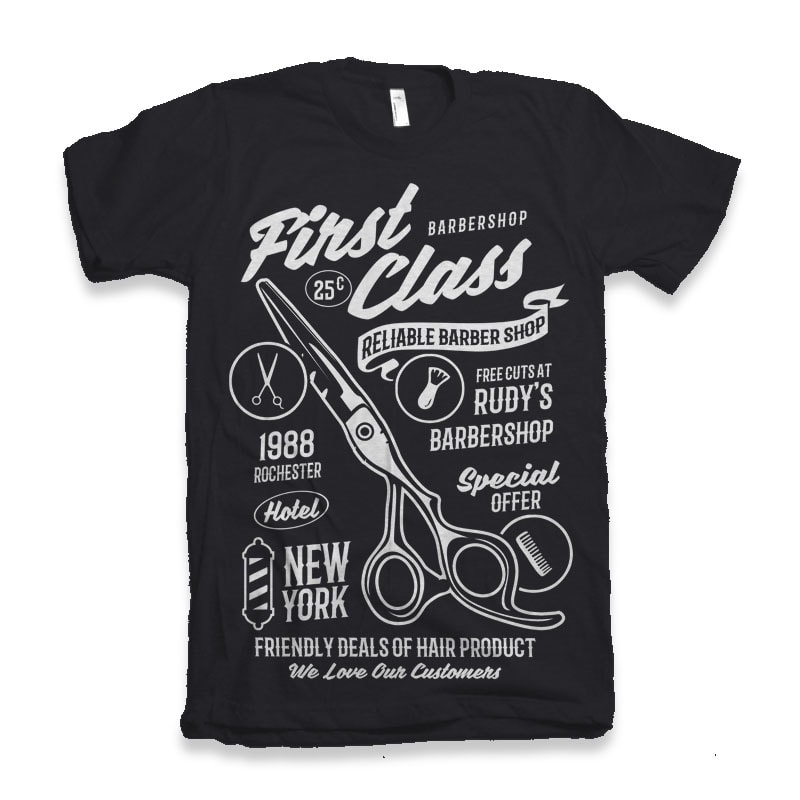 First Class Barber tshirt-factory.com