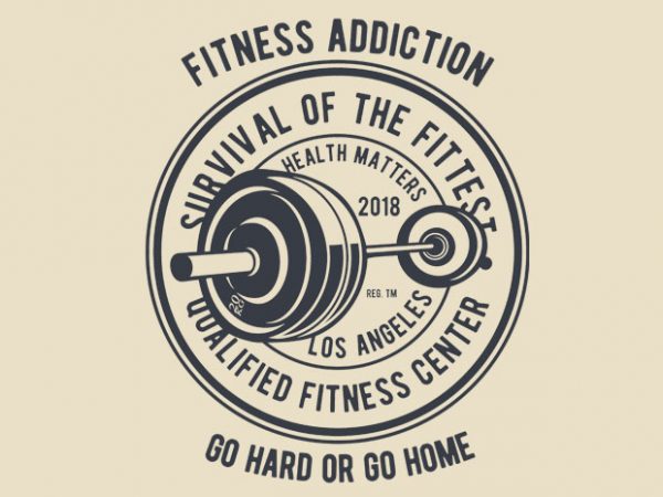 Fitness addiction tshirt design