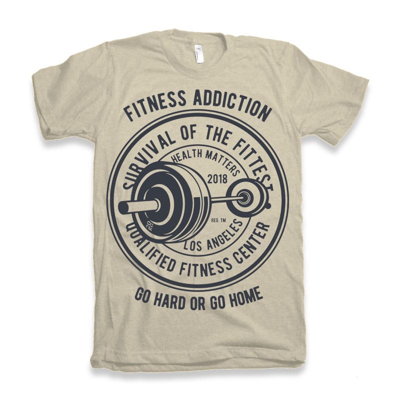 Fitness Addiction tshirt design tshirt designs for merch by amazon