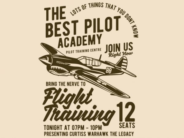 Flight Training t-shirt design Flight Training t-shirt design