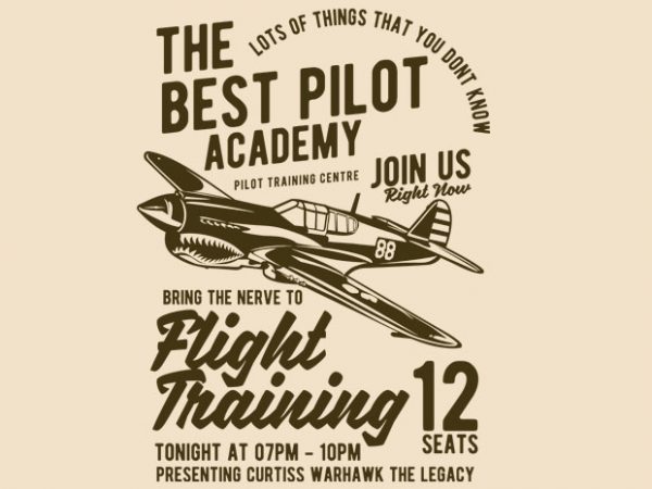 Flight training t-shirt design