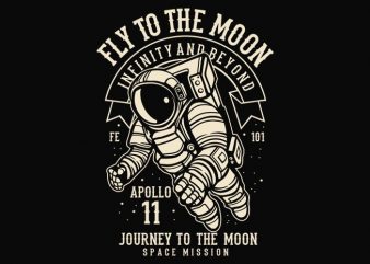 Fly To The Moon t-shirt design